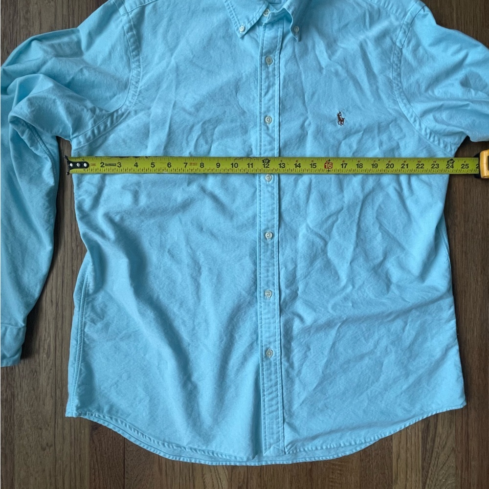 Ralph Lauren Classic Fit 100% Cotton‎ Oxford Button Down Shirt Men’s Sz XL Blue - Picture 8 of 10